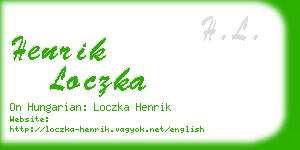 henrik loczka business card